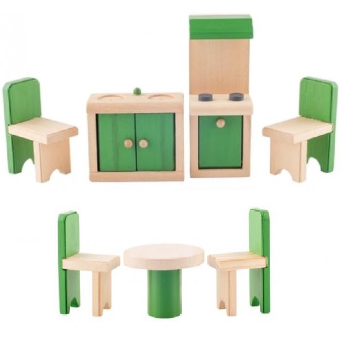 Set mobilier Bucatarie- Sala de Mese de jucarie din lemn WoddyLand
